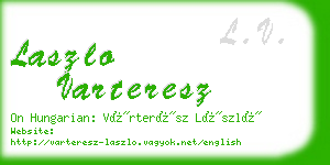 laszlo varteresz business card